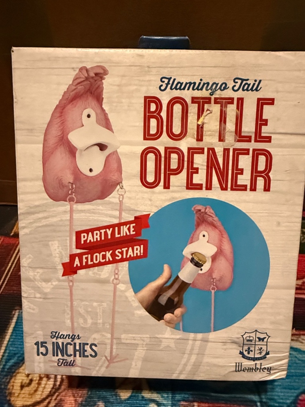 Wembley Flamingo Tail Bottle Opener - Pink & White New in Box